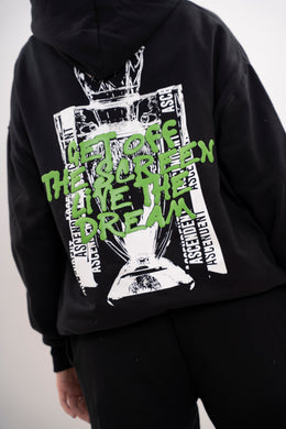 Hoodie Negro Ascendent — Get Off the Screen Edition